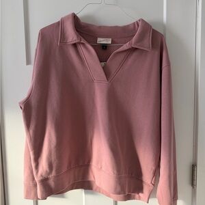 NWT Cozy Collared Sweatshirt (Dusty Pink | Mauve | Medium)